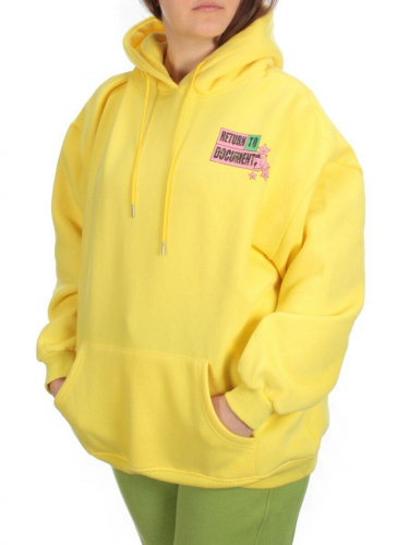 KD722 YELLOW Худи женское на флисе