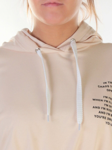 Y303 BEIGE Спортивный костюм женский (100% хлопок)