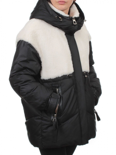350-X01 BLACK Куртка зимняя женская (200 гр. холлофайбер)