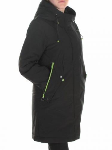 0829 BLACK Куртка демисезонная женская RikA (150 гр.синтепона)
