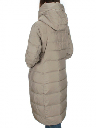 2077 GRAY/BEIGE Пальто зимнее женское (200 гр .холлофайбер)