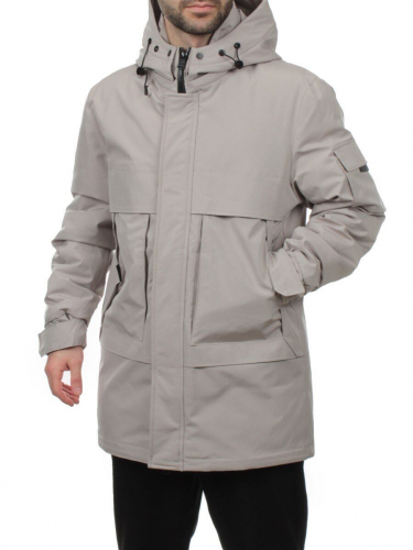 8896 BEIGE Куртка мужская зимняя облегченная (130 гр. холлофайбер)