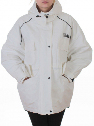 3092 WHITE Куртка демисезонная женская (100 гр. холлофайбер)