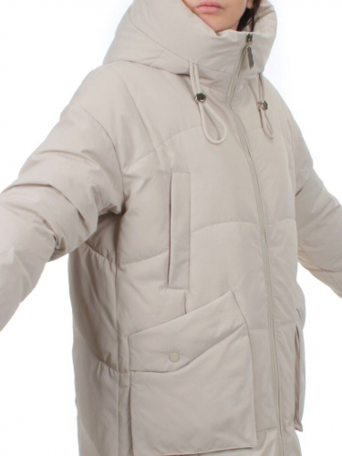 8819 BEIGE Пальто зимнее женское (холлофайбер 200 гр.)