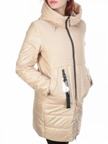 167 BEIGE Куртка демисезонная женская ROVITHI (100 гр.синтепона)