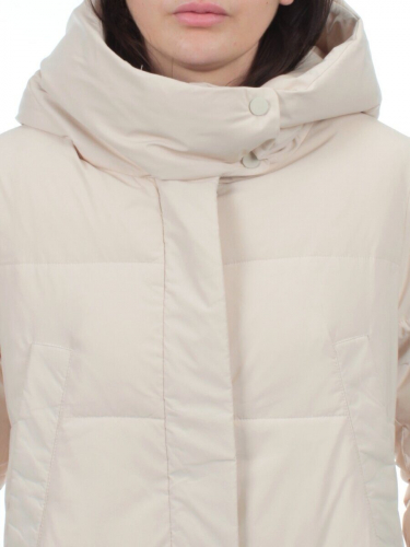 56009 BEIGE Пальто зимнее женское (холлофайбер 150 гр.)