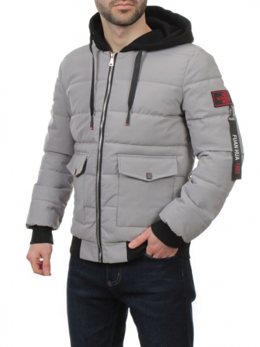 2172 GRAY Куртка мужская зимняя облегченная (150 гр. холлофайбер)
