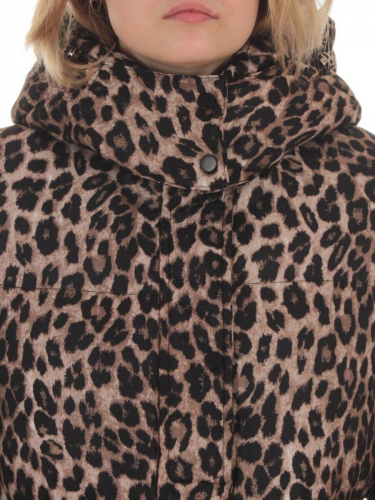 SJ 2251 BROWN /LEOPARD Куртка зимняя женская (200 гр. холлофайбер)