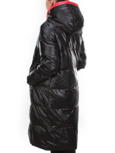 2239 BLACK Пальто женское зимнее AKIDSEFRS (200 гр. холлофайбера)