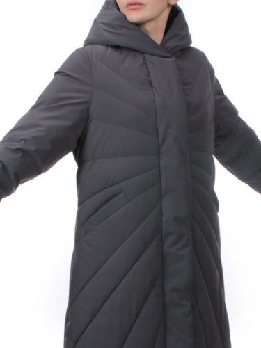H265 DK.GRAY Пальто зимнее облегченное женское (150 гр. холлофайбер)