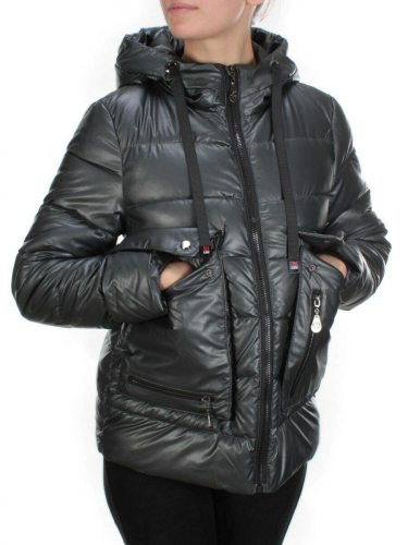 8063 DARK GRAY Куртка демисезонная женская (130 гр. синтепон)