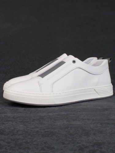 03-6517-BW01 WHITE Полуботинки спортивные мужские (натуральная кожа)