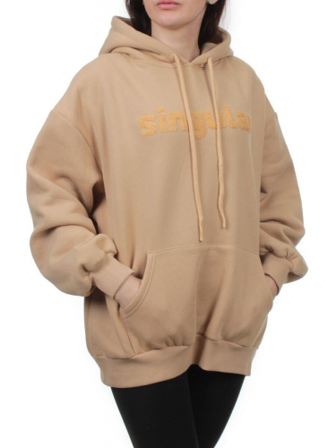 2622 BEIGE Толстовка женская (85% хлопок, 10% полиэстер, 5% спандекс)