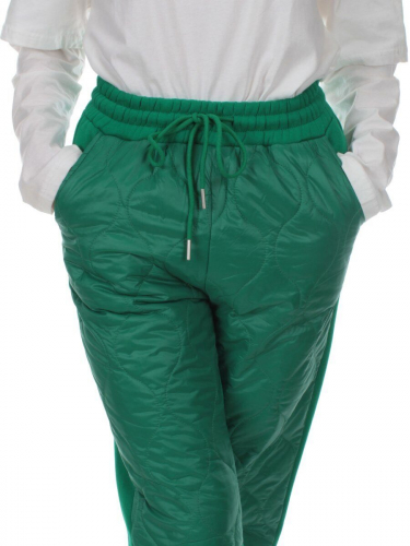2847 GREEN Брюки спортивные зимние женские