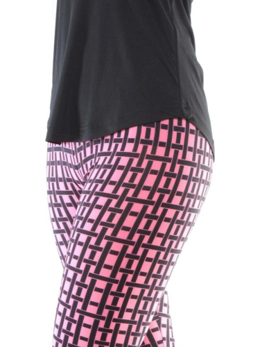 1181 BLACK/PINK Спортивный костюм для фитнеса женский (90% вискоза, 10% лайкра)