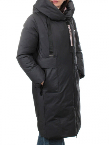 002 DK. GRAY Пальто зимнее женское (холлофайбер 200 гр.)