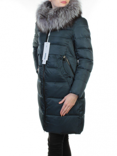 352 DK. GRAY Пальто зимнее с чернобуркой OMMEITT