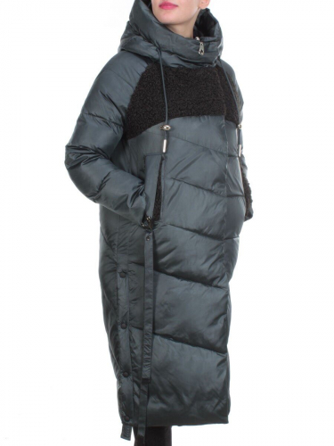Y21638 DARK GREEN Пальто женское зимнее MEIYEE (200 гр. холлофайбера)