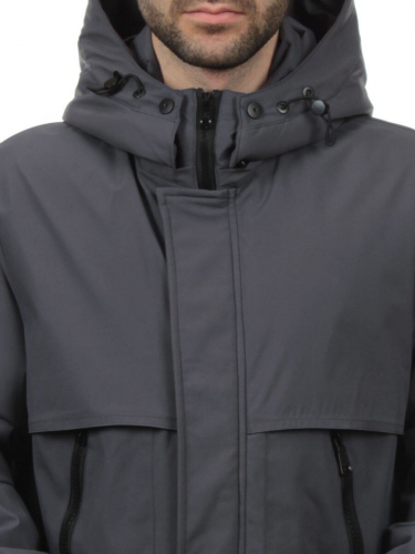 8891 DK. GRAY Куртка мужская зимняя облегченная (130 гр. холлофайбер)