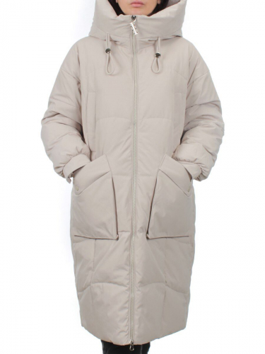 8819 BEIGE Пальто зимнее женское (холлофайбер 200 гр.)