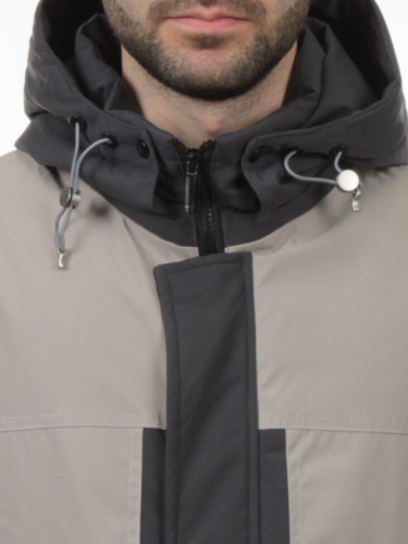 8875 DK. GRAY BEIGE Куртка мужская зимняя облегченная (130 гр. холлофайбер)