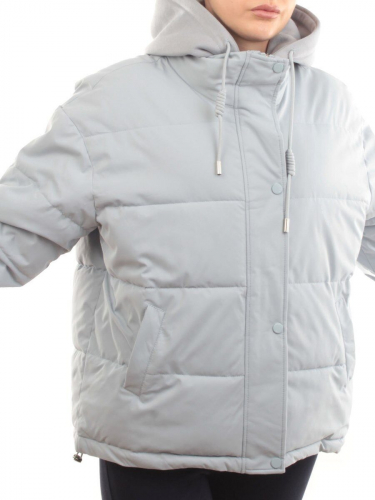 H24-088 GRAY/LT. BLUE Куртка демисезонная женская (120 гр. холлофайбер)