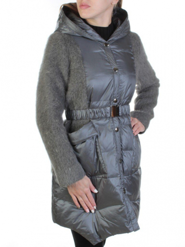 Z1888 DK. GRAY Пальто женское демисезонное (100 гр. синтепон)