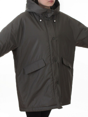 8020  GREY/GREEN Куртка демисезонная женская (100 гр. холлофайбер)