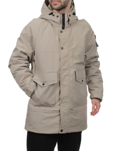 8897 BEIGE Куртка мужская зимняя облегченная (130 гр. холлофайбер)