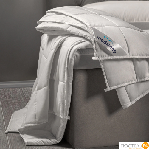 Medsleep ДEФOРТЕ бел Одеяло утяжеленное 172x205, 1пр., мкрфбр/плстр/стекл.гранулы
