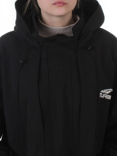 3096 BLACK Куртка демисезонная женская (100 гр. холлофайбер)