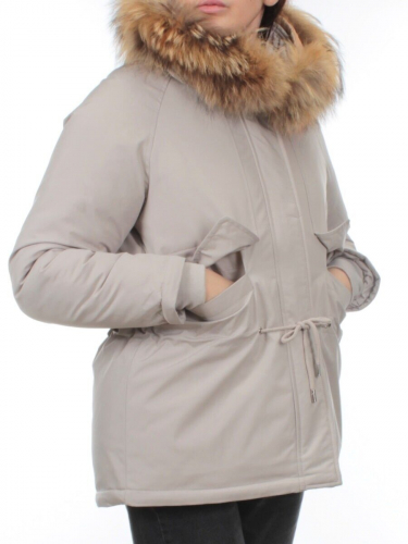 7350 BEIGE Куртка зимняя женская (200 гр. холлофайбер)