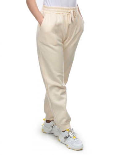 M067 BEIGE Брюки спортивные женские на флисе (100% хлопок) 7986