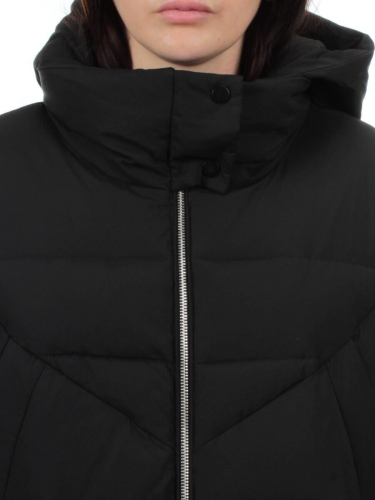 98720 BLACK Пальто зимнее женское (холлофайбер 150 гр.)