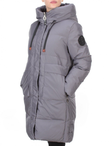 8966 GRAY  Пальто зимнее женское CLOUD LAG CAT (200 гр. холлофайбер)