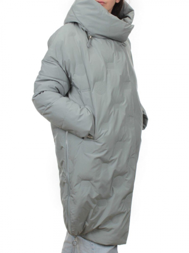 302 GRAY/LT. BLUE Пальто зимнее стеганое женское (200 гр. холлофайбер)