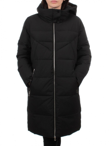 98720 BLACK Пальто зимнее женское (холлофайбер 150 гр.)
