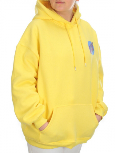 KD721 YELLOW Худи женское на флисе