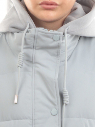 H24-088 GRAY/LT. BLUE Куртка демисезонная женская (120 гр. холлофайбер)