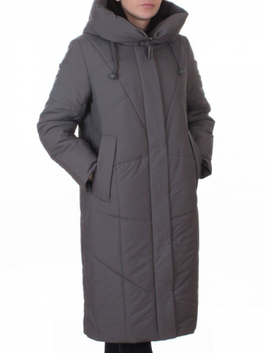 A616 GRAY Пальто зимнее женское (верблюжья шерсть, +120 гр. холлофайбер)