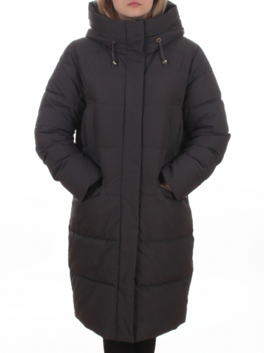2129 DK. GRAY Пальто зимнее женское (200 гр. холлофайбер)