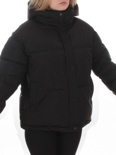 S24-292 BLACK Куртка зимняя женская (150 гр. холлофайбер)
