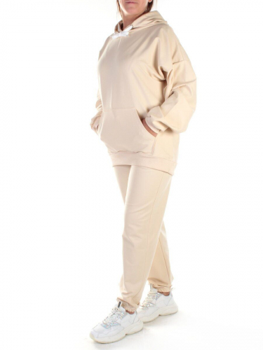 Y314-2 BEIGE Спортивный костюм женский (100% хлопок)