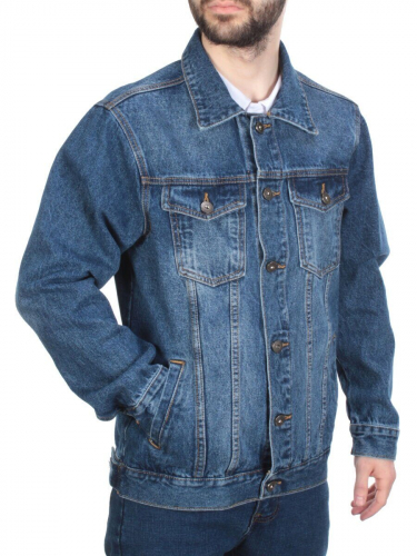 5925 BLUE Куртка джинсовая мужская JEANS FASHION (80% хлопок, 15% полиамид, 5% спандекс)