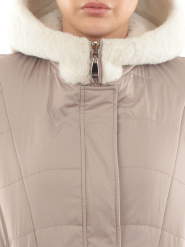 2660 BEIGE Пальто двухстороннее женское еврозима (100 гр. холлофайбер)