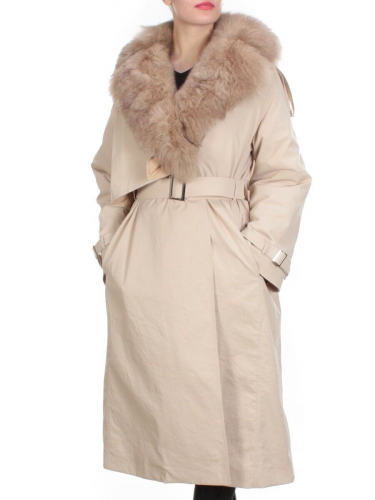 21003 BEIGE Пальто зимнее женское MAILILUO (150 гр. холлофайбера)