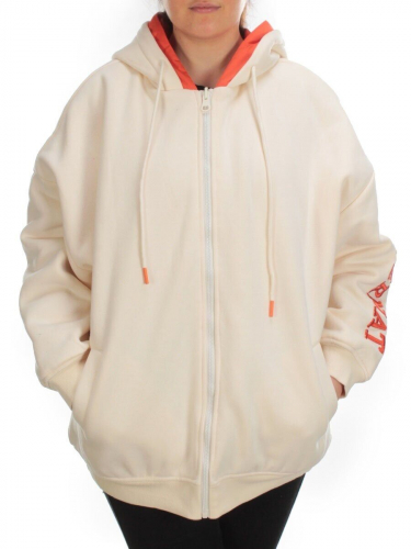 2562 BEIGE/ORANGE Худи женское (50 гр. синтепон)
