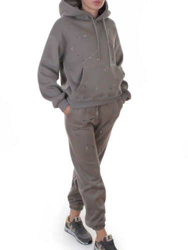 006 GRAY Костюм спортивный зимний женский (95% хлопок, 5% полиэстер)