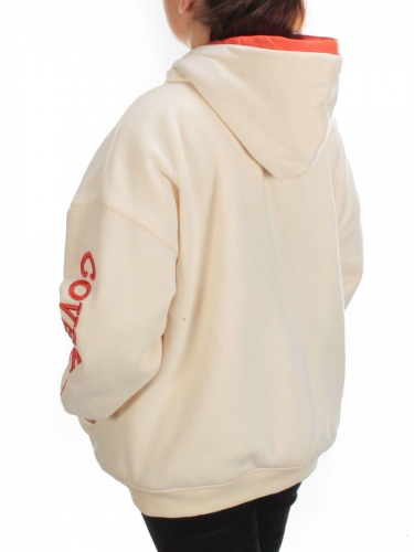 2562 BEIGE/ORANGE Худи женское (50 гр. синтепон)