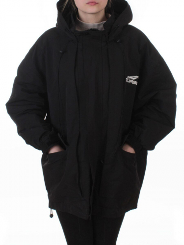 3096 BLACK Куртка демисезонная женская (100 гр. холлофайбер)